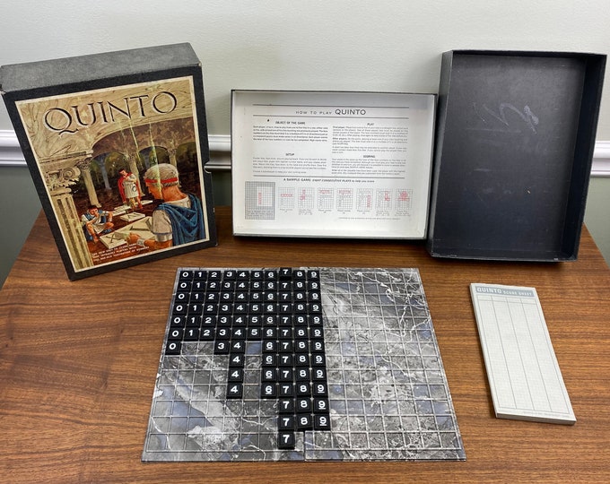 Vintage 1964 Quinto Board Game A 3M Bookshelf Game Complete Etsy