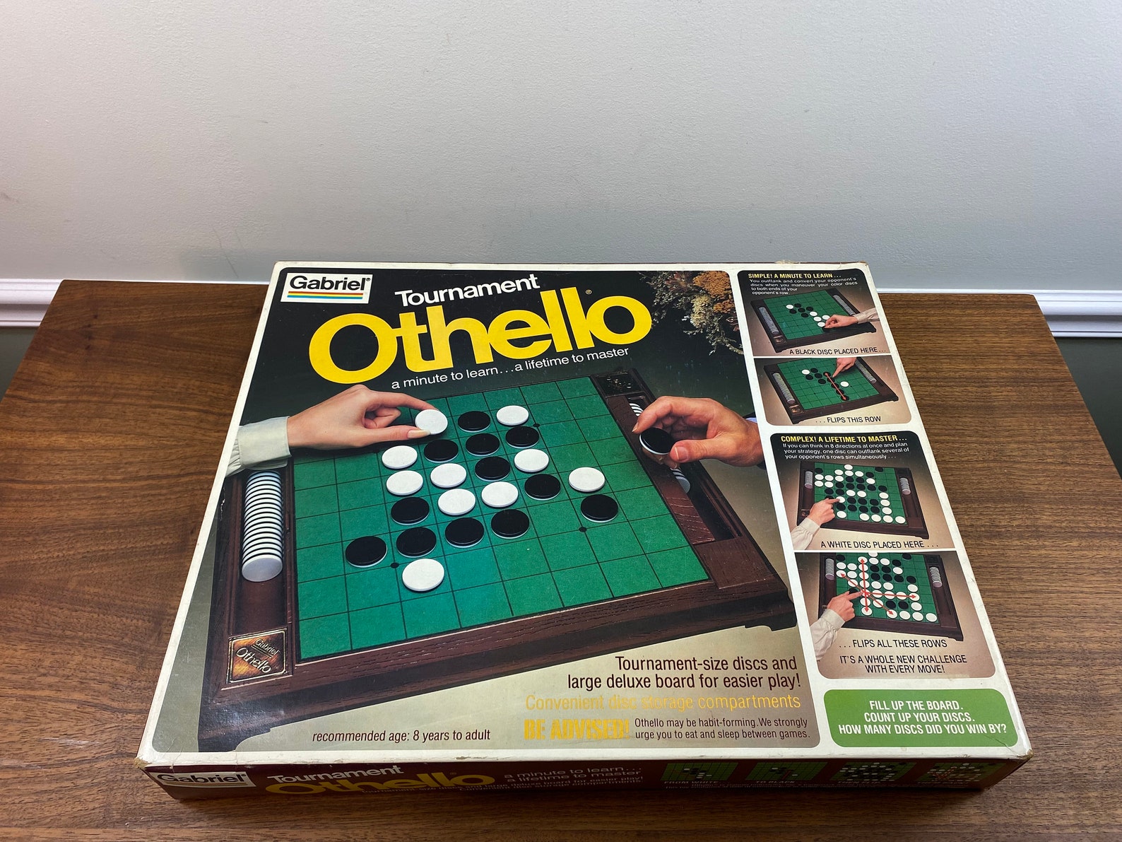 Vintage 1977 Large Deluxe Othello Board Game Complete Etsy