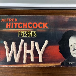 Vintage 1958 Alfred Hitchcock Presents Why - Board Game - Complete - Box Condition Issues