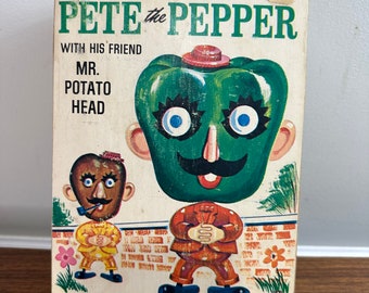 Vintage 1966 Pete the Pepper with his friend Mr. Potato Head by Hasbro - Complete Set in Original Box