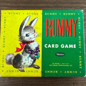 Vintage 1950s? Animal Rummy Card Game by Whitman - Complete - Good Condition