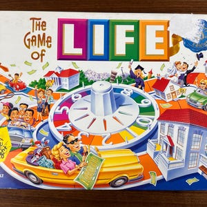 Vintage 1999 40th Anniversry Edition of The Game of LIFE by Milton Bradley - Great Condition (Small Tear on Lid)
