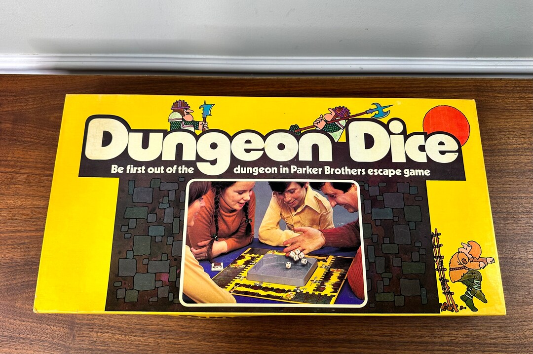 Vintage 1977 Dungeon Dice Board Game by Milton Bradley Etsy