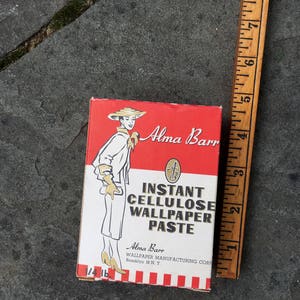 Vintage Alma Barr Wallpaper Paste Advertising Graphics Box | Etsy