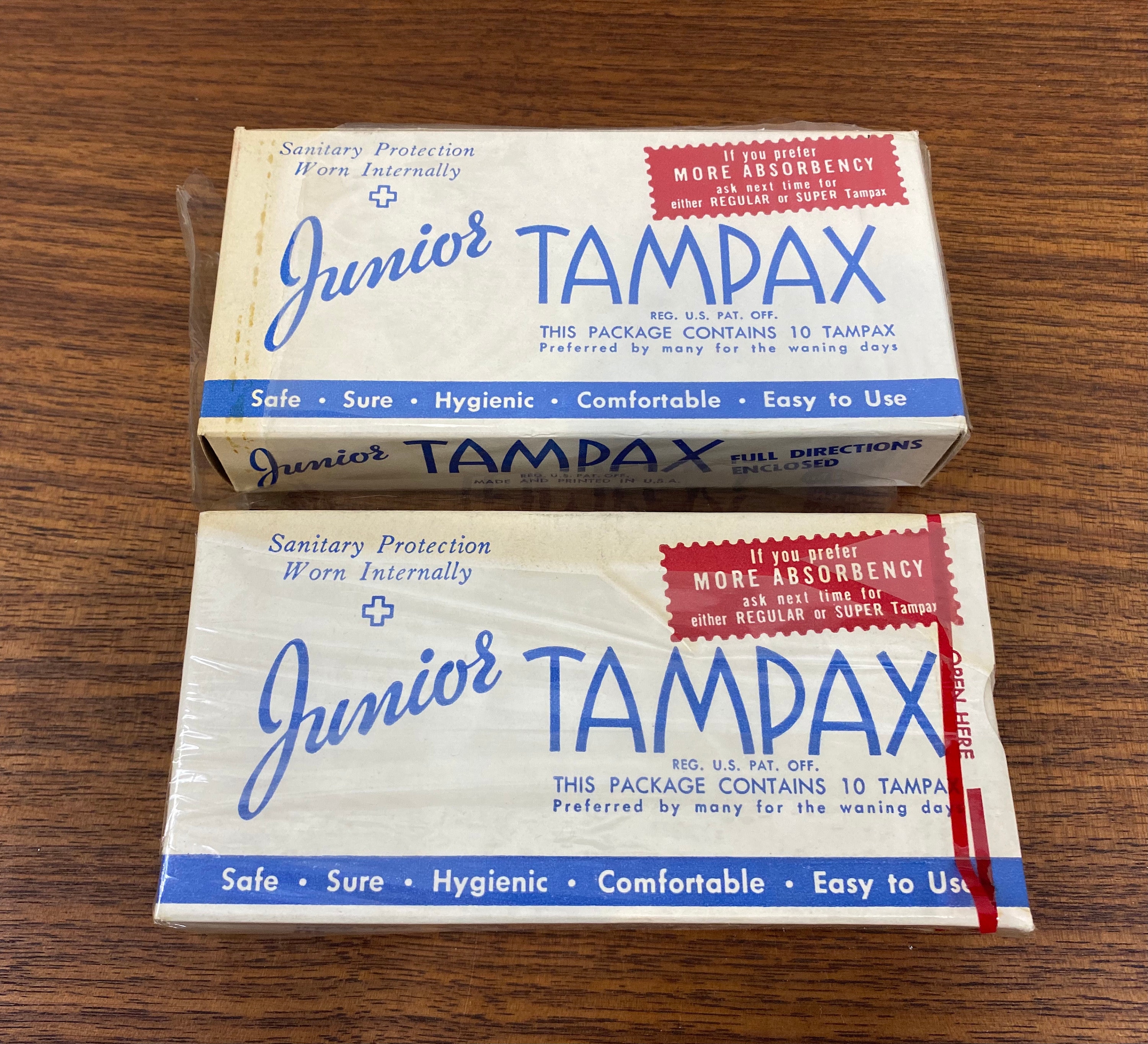 Two Boxes of Junior Tampax still in sealed plastic one Etsy