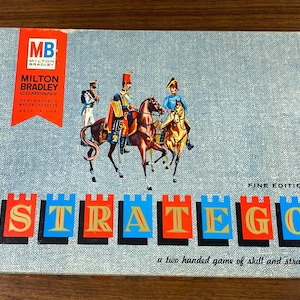 Vintage 1963 Stratego Board Game: Milton Bradley Fine Edition
