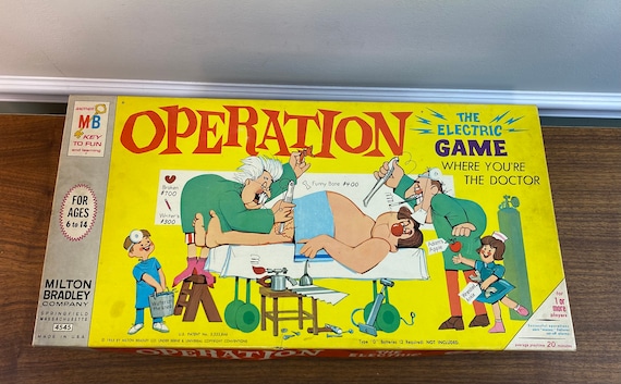 Vintage 1965 Milton Bradley Operation Game - Smoking Doctor
