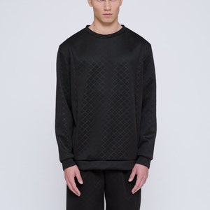 Suéter para hombre Suéter negro para hombre Suéter de manga larga para hombre Suéter extragrande para hombre Suéter de diamante para hombre jersey para hombre ropa para hombre puente