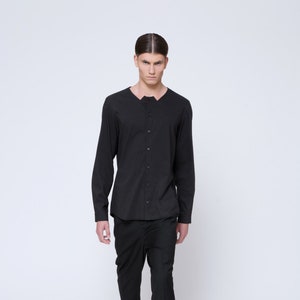 Mens Shirt, Mens Black Shirt, Mens Dress Shirt, Black Shirt for Men, Designer Shirts for Men, Mens Long Sleeve Shirt, mens Oversized Shirt