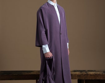 Herren Kimono Herren Jacke Herren Cupro Jacke Herren Kimono Mantel Herren übergroßen Mantel Herrenmantel Herren lila Mantel Herren lila Mantel Herrenbekleidung