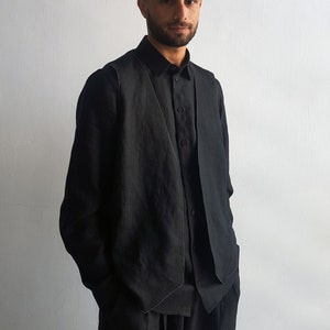 Mens Shirt black dress shirt loose Shirt Mens long sleeve shirt Mens button up button down shirt groom shirt minimalist clothing