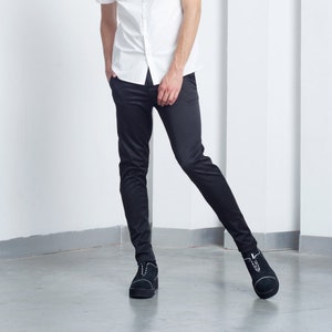 Mens Pants Mens Black Pants Mens Skinny Pants Mens slim fit Pants Mens black trousers Mens clothing Mens skinny jeans tailored dress pants image 1