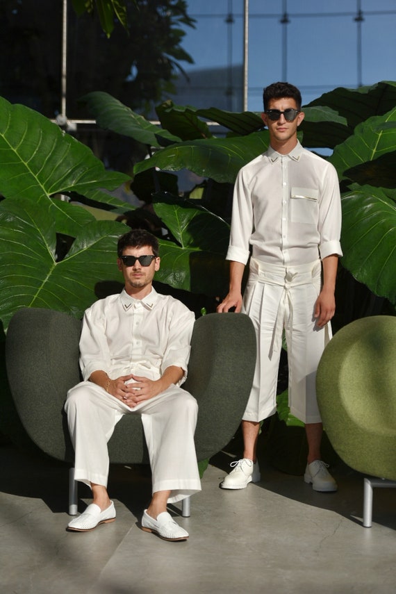 cream dress shirt slim fit