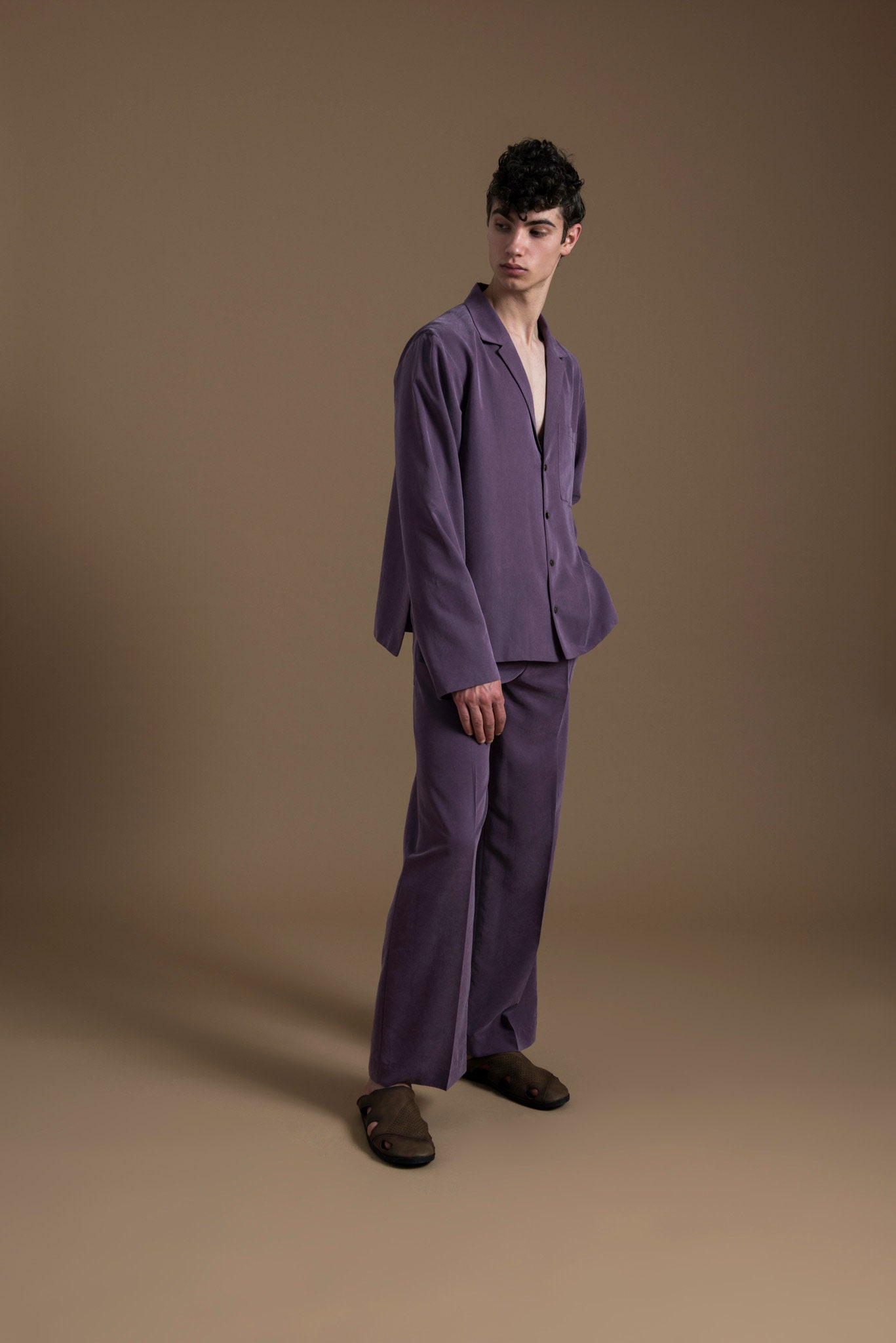 Mens Shirt Mens Purple Shirt Mens Cupro 