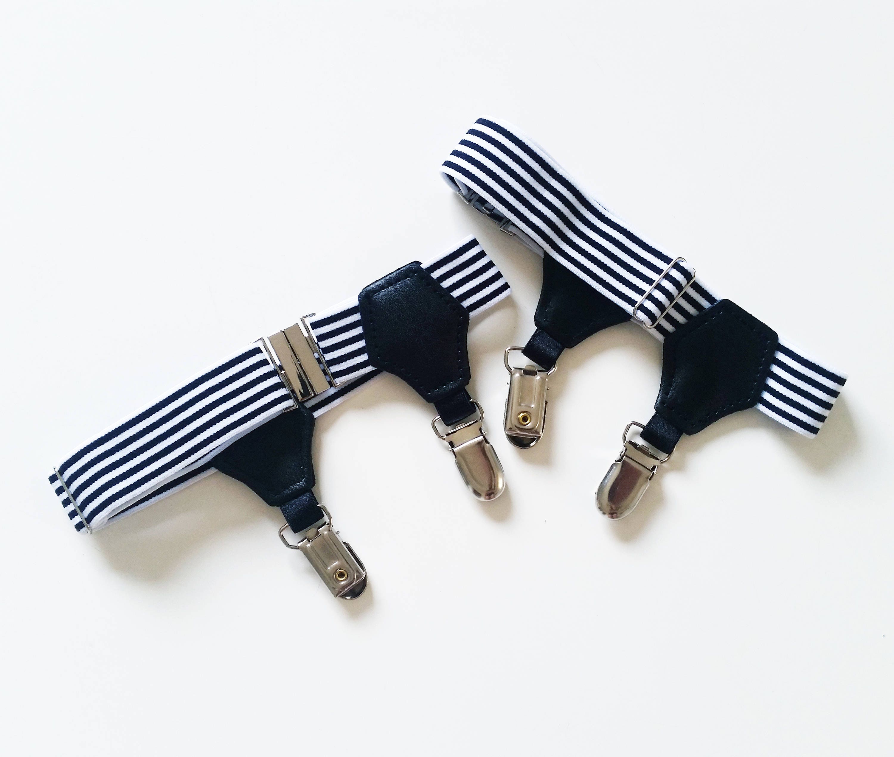 Mens garters Mens sock garters Mens Striped garters Mens black Etsy