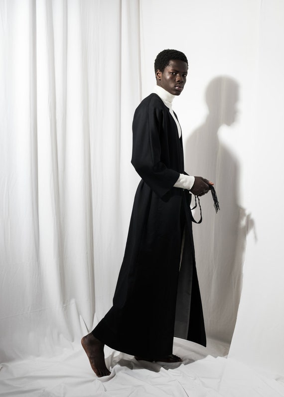 Mens black cheap dress raincoat