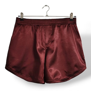 Vintage Retro Sport Shorts with Pockets Shiny Shorts Old School gym shorts Men's Disco Shiny pants Retro Style Satin Boxing Shorts