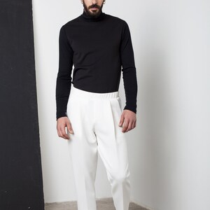 Mens Trousers Mens White Trousers Mens Loose Trousers Mens - Etsy