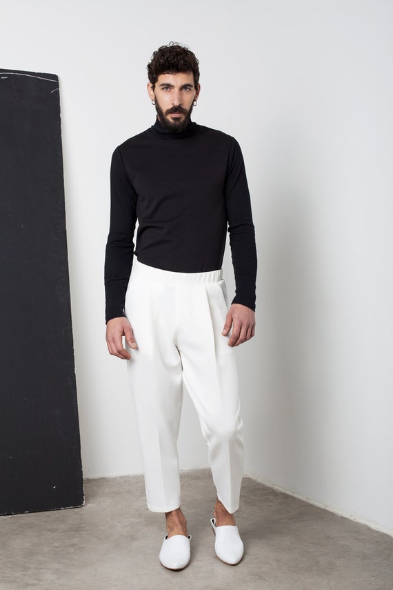 white baggy trousers ladies