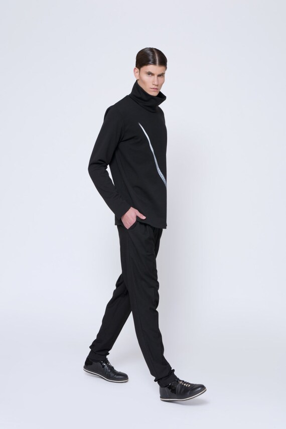 Turtleneck sweater dress black men debenhams definition