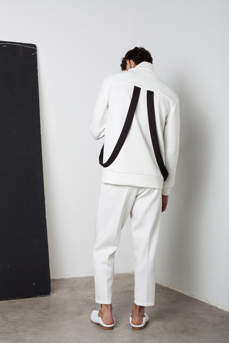 Mens clothing Mens harem trousers Mens loose trousers Mens trousers Mens white trousers Minimalist trousres Mens tailored trousers