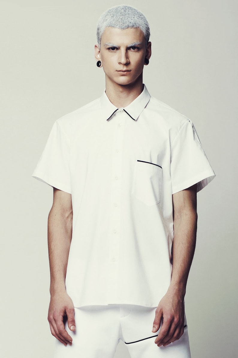 mens white shirt design