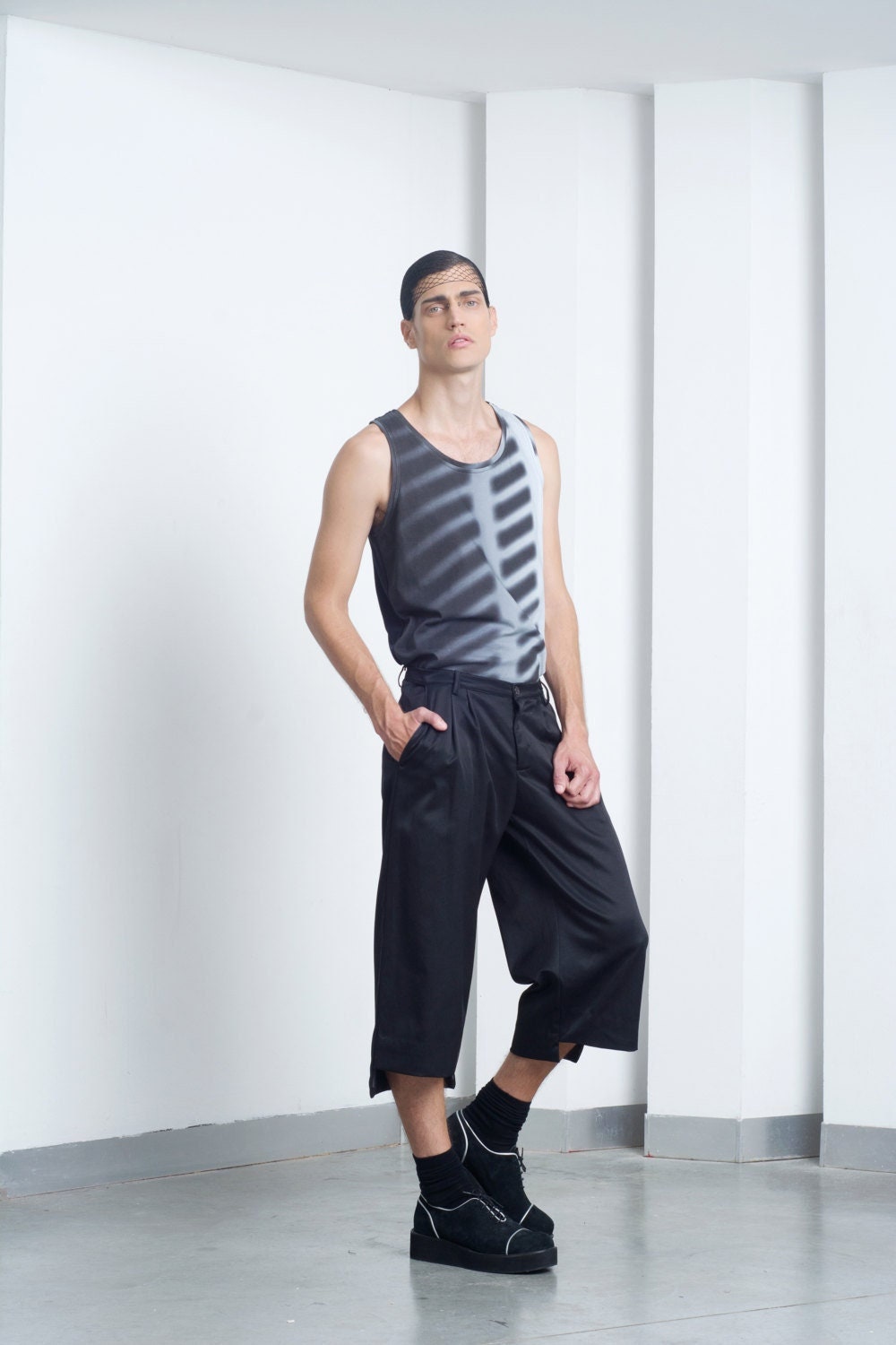 Black Bermuda Shorts: Mens Tailored Japanese Minimalist Style - Etsy