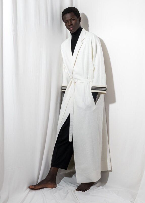 Mens Coat Mens Long Coat Mens White Coat Mens Linen Coat Mens - Etsy