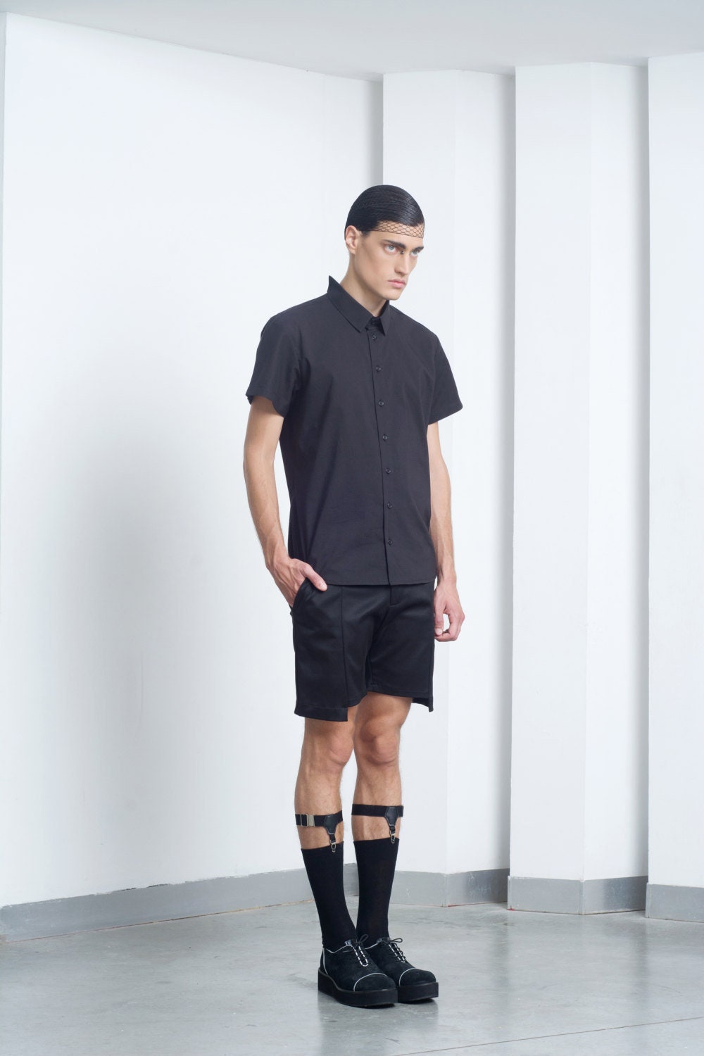 Mens Shirt Mens Black Short Sleeve 