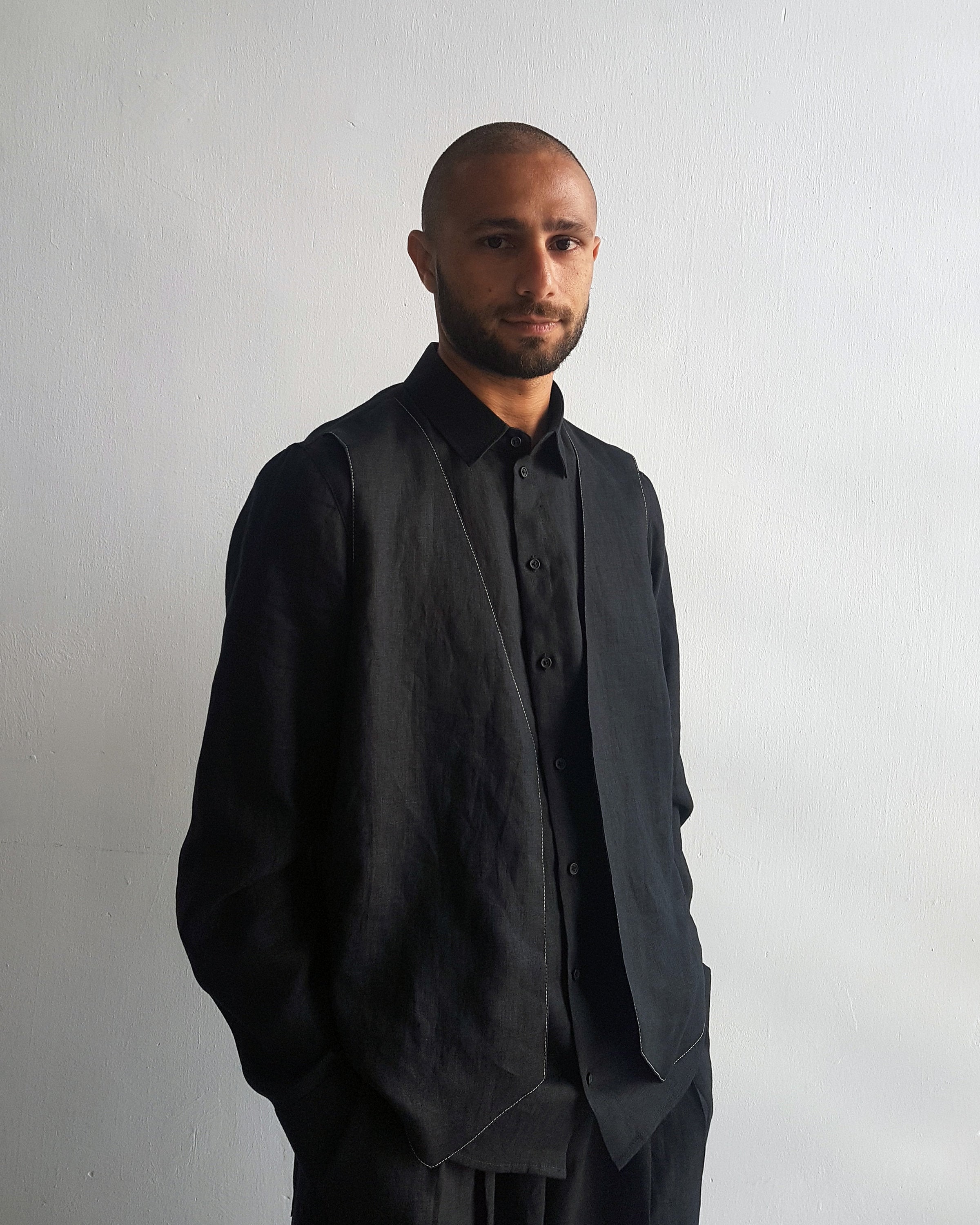 Mens Shirt Black Dress Shirt Loose Shirt Mens Long Sleeve Shirt Mens Button up Button Down Shirt Groom Shirt Minimalist Clothing Etsy