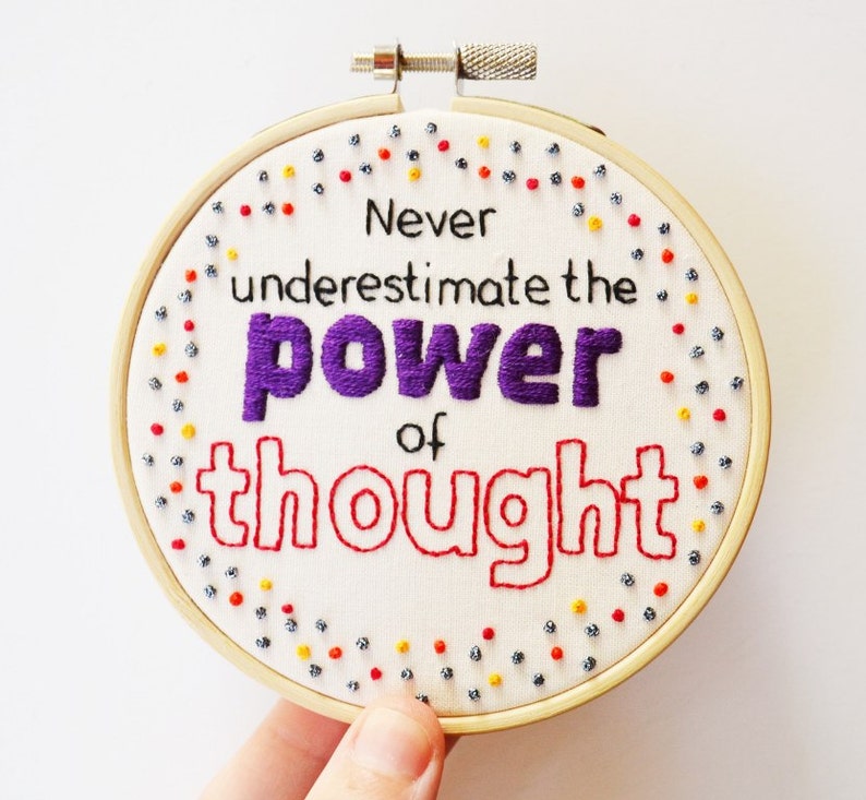 Hand Embroidery Inspirational Quote 4 inch Hoop Wall Art Etsy