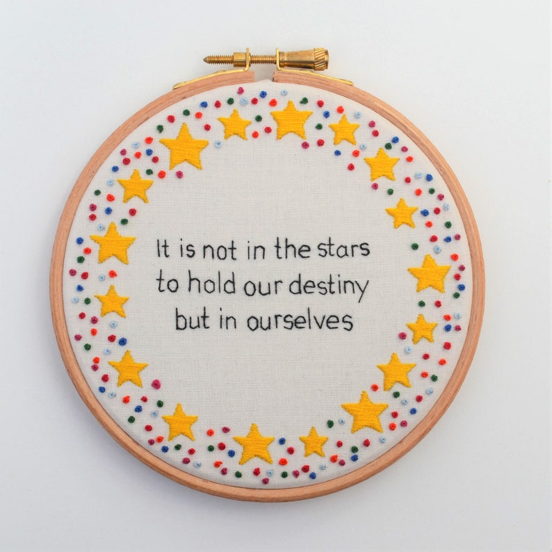 Inspirational Quote Hand Embroidery 5 inch Hoop Wall Art/ Etsy