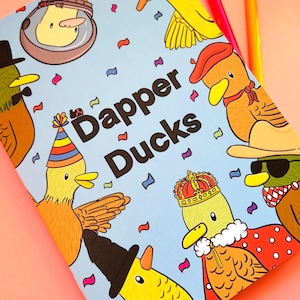 Dapper Ducks Colouring Book: Hand-Drawn Funny Illustrations