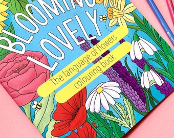 Botanisches Malbuch | Blooming Lovely Malbuch- Hand gezeichnetes Malbuch für Entspannung und Stressabbau | Ausmalbild für Erwachsene