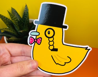 Dapper Duck Vinyl Sticker: Lord Duckington Art Decal