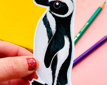 Magellanic Penguin Sticker: Illustrated Waterproof Vinyl Decal