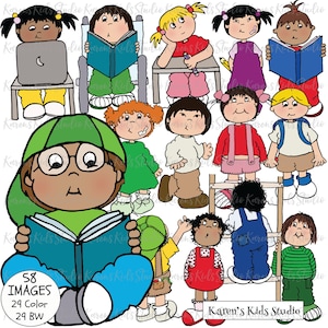 Instant Download,Classroom Clipart,School Kids Clipart,Teacher Clipart,Students Clipart,Classroom Kids Clipart,Computer Clipart
