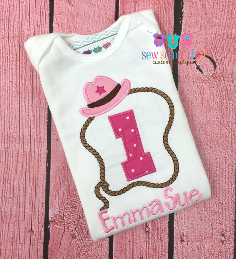girl Rodeo birthday shirt 1st birthday cowgirl outfit cow girl birthday outfit Pink cowgirl birthday outfit Cowgirl birthday shirt