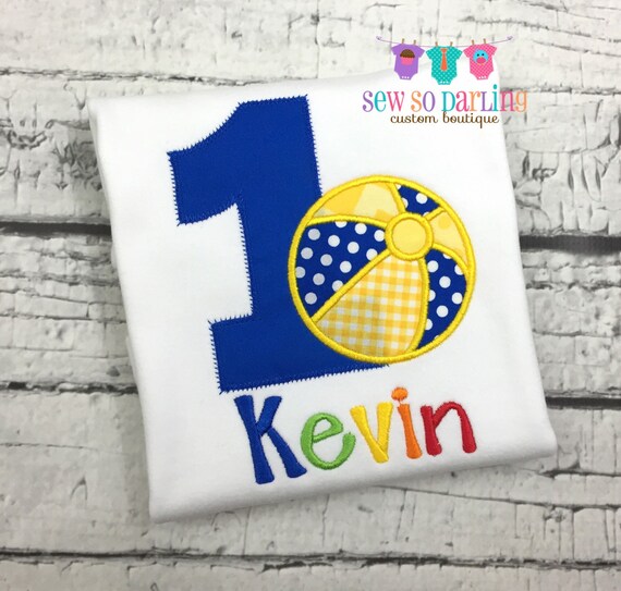 Baby Boy Beach ball Birthday Outfit Baby Boy Summer Etsy