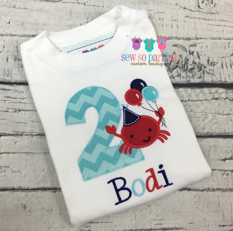 Nautical Birthday shirt Blue and Red Nautical Boy 1st Birthday Outfit Beach Birthday Outfit 1st Birthday Crab Birthday Shirt