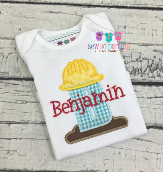 baby boy construction outfit