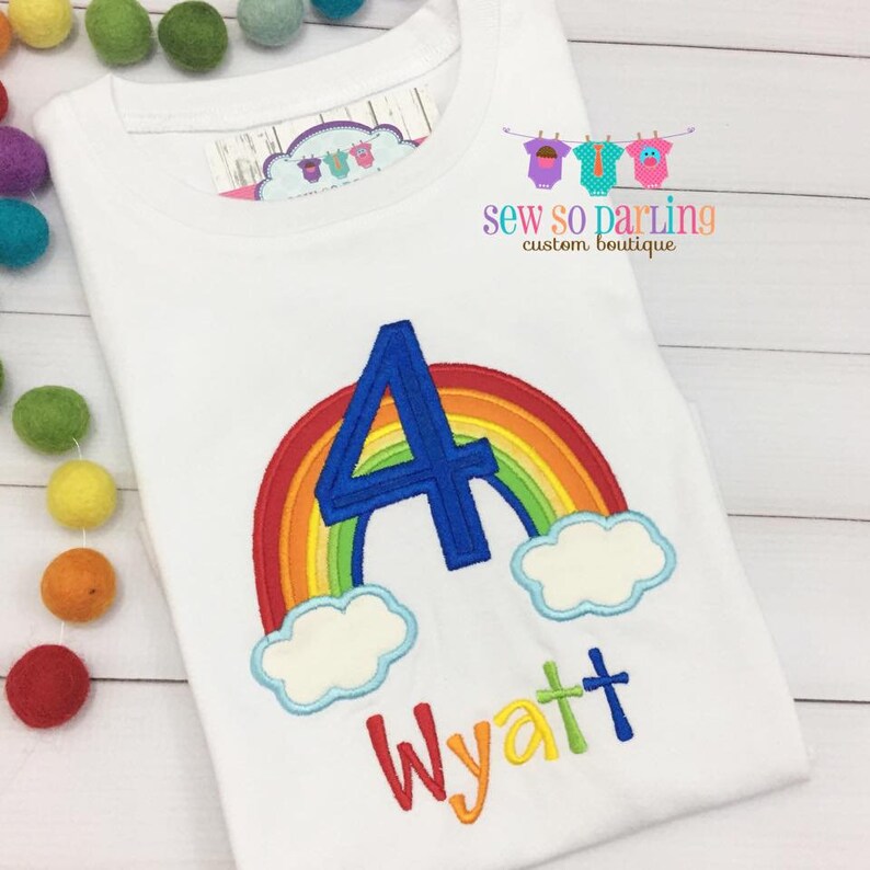 rainbow first birthday outfit boy