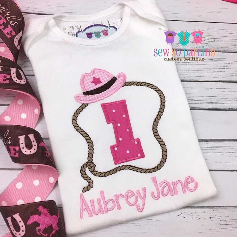girl Rodeo birthday shirt 1st birthday cowgirl outfit cow girl birthday outfit Pink cowgirl birthday outfit Cowgirl birthday shirt