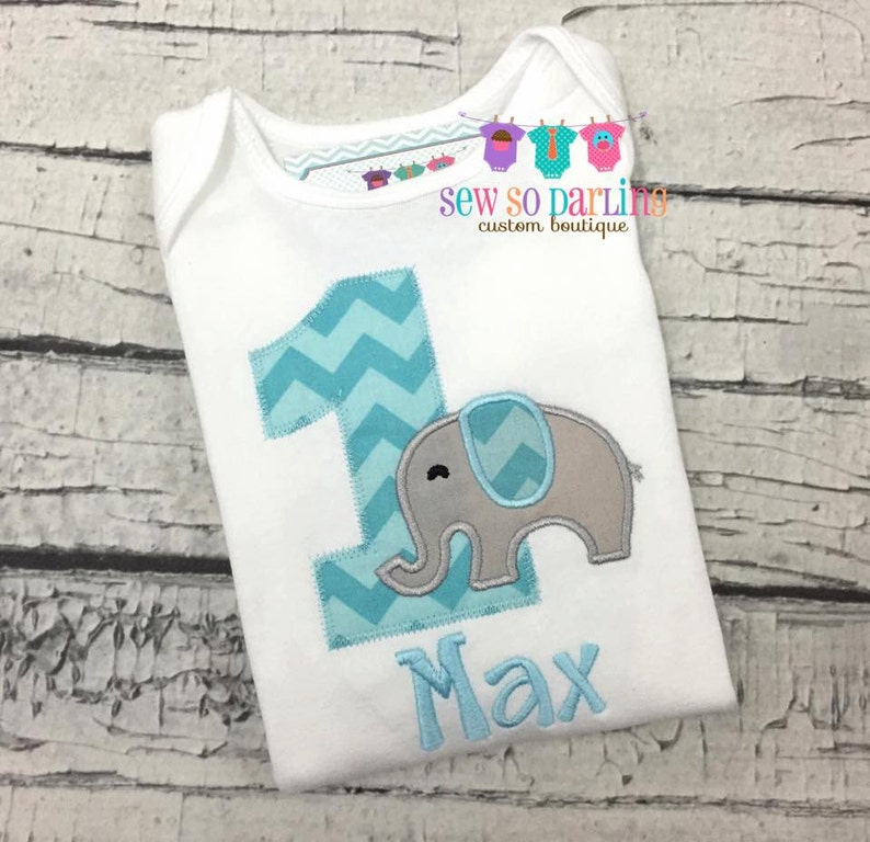 elephant 1st birthday outfit
