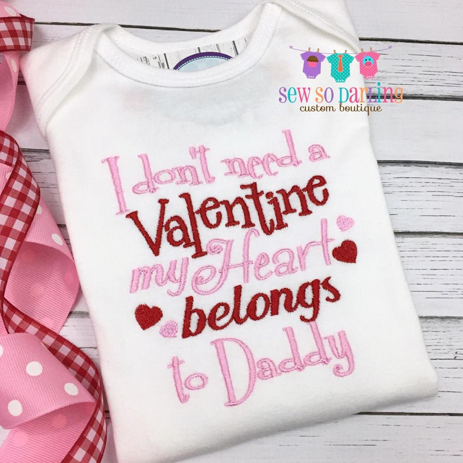 Valentine's Baby Girl Outfit Valentine Shirt Daddy Etsy