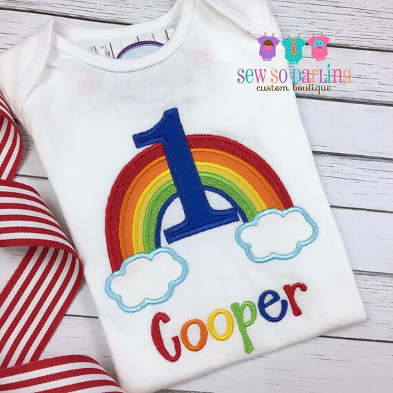 rainbow first birthday outfit boy