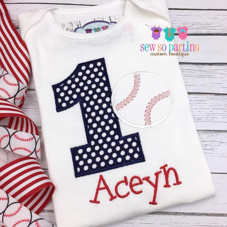 first birthday baseball outfit