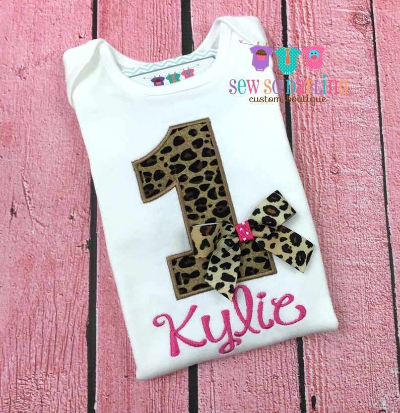 Baby Girl Cheetah Birthday Outfit Cheetah Print Birthday Etsy
