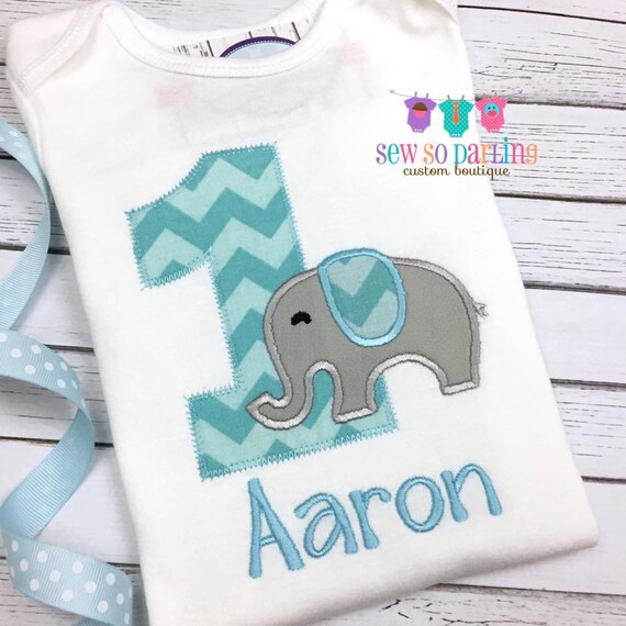 Baby Boy 1st Birthday Outfit 1st Birthday Elephant Birthday Etsy