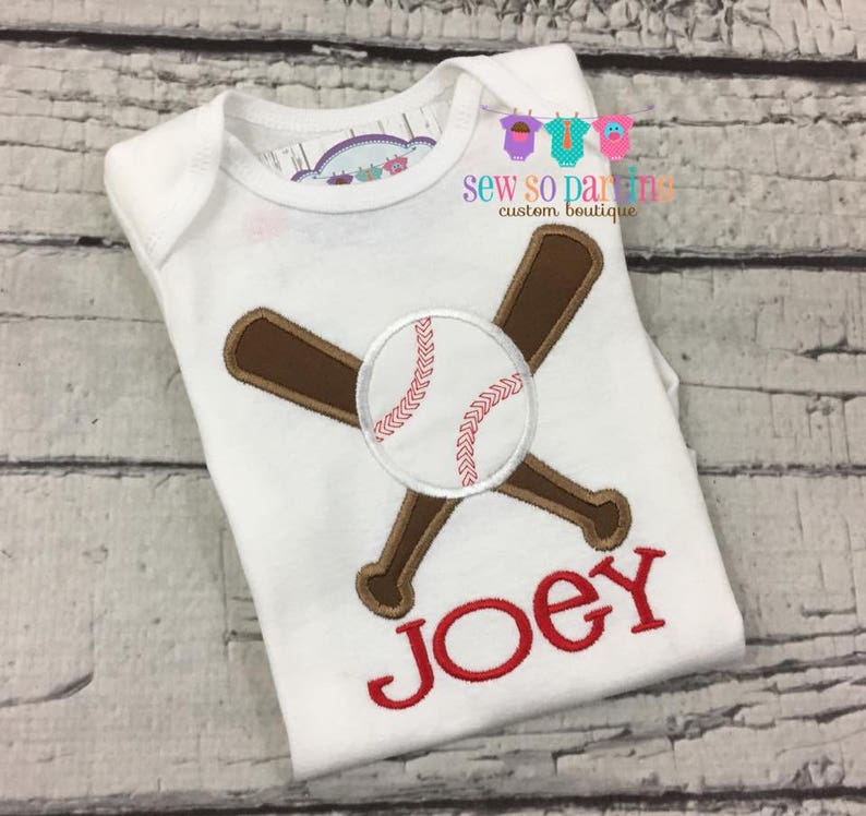 Personalized baby boy Baseball outfit Boy Baseball shirt Etsy